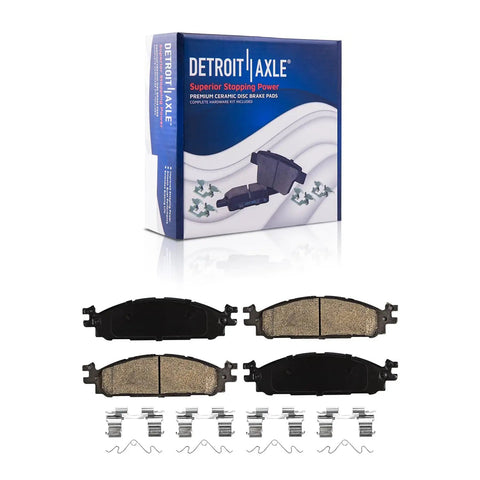 Brake Kit With 12.80 Inch Front Rotors And 12.99 Inch Rear Rotors Plus Ceramic Brake Pads For Ford Explorer Flex Taurus Lincoln MKS