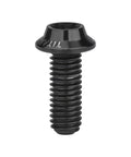 Close-up of a single black Titanium M3x10mm Torx T10 Bicycle Bolt Screw, part of a 6AL4V Titanium Alloy Fasteners Set for Bike Modifications.