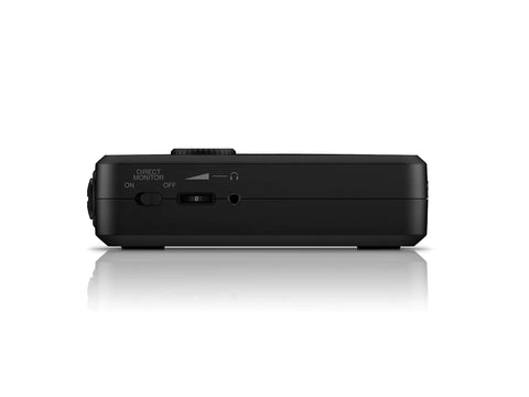 Side view of iRig Pro Duo IO USB Audio Interface Dual Channel 24 Bit With TRS Balanced Outputs And Headphone Jack MIDI In Out
