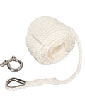75ft Double Braid Nylon Boat Dock Line with Stainless Steel Thimble for Mooring and Towing Beefy 1565 Lbs Breaking Strength on white background