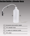 Pneumatic Brake Bleeder Kit With Master Cylinder Adapters For Clutch Fluid Bleeding, Waste Oil Collection Bottle, Hose