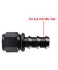10AN Straight Push Lock Hose Fitting To 5/8 Inch Barb Aluminum 6061 T6 Black 2 Pack High Pressure 1500 PSI Minus 40F To 248F Fits Rubber Fuel Lines