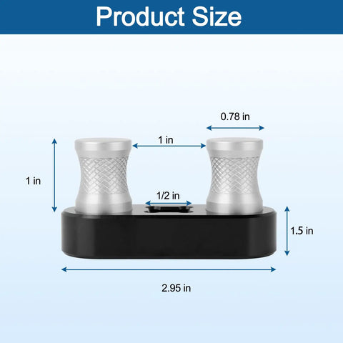 Heavy Duty Cable Bender Tool For Electrical Work size diagram, showing dimensions 2.95 x 1.5 inches with two silver grips.