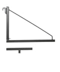Heavy Duty No Drill Shelf Bracket For Containers Hook On Under Shelf With D Rings 18.5 Inch Deep Shelves Supports 550 Pound Per Arm Up