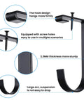 6 Pack Heavy Duty Bike Hooks For Garage Ceiling With Screws Included, 70 Lbs Capacity Per Hook, Sturdy Iron Construction