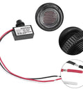 Dusk To Dawn Photoelectric Switch 120V AC Auto On Off LED Lighting Fixture Sensor With Photocell Easy Install Replacement For Lighting Systems Ideal For Dated Or Faulty Switches In Homes Garages Patios, black plastic sensor with wires