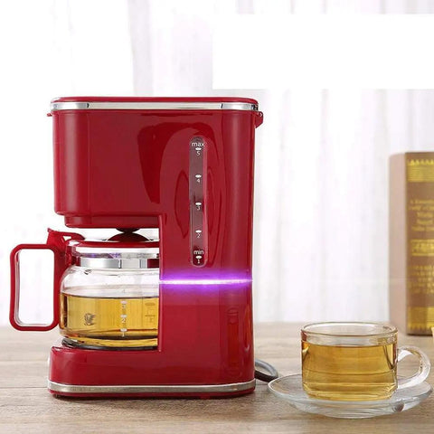 Straight Up Barista Quality Fully Automatic Bean To Cup Coffee And Espresso Maker For Home Office With Built In Grinder Zero Hassle Touch Panel Kitchen Ready Red next to freshly brewed coffee.