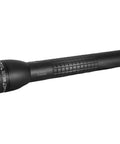 Durable 3 Cell D LED Flashlight ML300LX with efficient power use, black finish, water and shock resistant build, side view