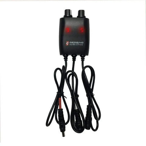 12V Portable Dual Zone Temp Controller For Heated Gear, Easy To Use Interface, Lets You Dial In Separate Heat Zones, Works With All Generations Of 12V Heated Clothing, Sleek Black