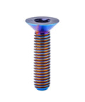 Torx countersunk head titanium bolt with burnt blue finish, M6x25mm