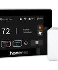 WiFi Smart Thermostat With One Remote Sensor For Auto Temperature Adjust, Touch Display, C Wire Required, Works With Alexa