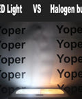 32 Piece LED Car Interior Light Kit With T10 Wedge And Festoon Bulbs brightness comparison with halogen bulb.