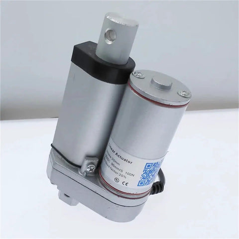 Heavy Duty Linear Actuator Electric Motor Delivering Smooth 12V And 24V Power For Fast Window Opening And Smart Home Mods featuring aluminum body and shaft.