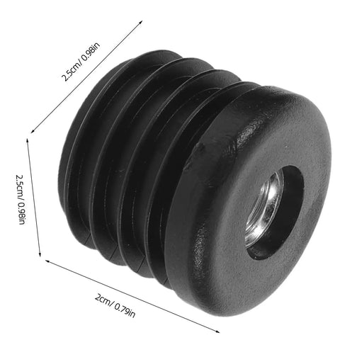 Round Furniture Glide Caps With M8 Thread For Chair Legs Plastic And Metal Stoppers That Prevent Detachment And Provide Firm Attachment