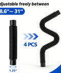 Rain Barrel Hose Connector Kit With Downspout Diverter Links Rainwater Overflow And Stores More Water, 4-piece set, 8.6 to 31 inches.