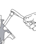 Illustration of Limited Access Spark Plug Socket Tool With Narrow Profile And Extra Length For Tight Engine Spaces being used