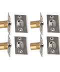 Adjustable Ball Catch Hardware For Cabinet Doors Solid Brass Latch Set With Strike Plates 4-pack