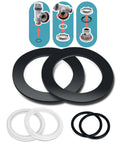 Pool Plunger Valve Gasket Kit for Intex 10747 Replacement Seals O Ring Washer Set, includes step and flat washers with fittings