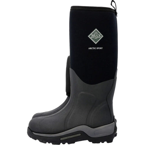 Mens Arctic Sport Tall Winter Boots In Black Featuring Heavy Duty Built Tough Outsole And Dang Snug Fleece Interior For Knockout Insulation.