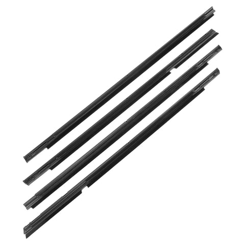 4Pcs Weatherstrip Window Molding Trim Seal Belt For Mitsubishi Lancer 2008 2017 Outer Door Window Seal Replacement Rubber Kit