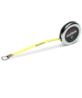 Go-To Executive Diameter Yellow Clad Pocket Tape Measure With 1/4 Inch By Six Foot Blade in chrome case, extended view
