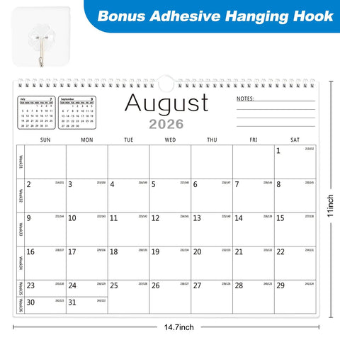 Top Shelf Eighteen Month Wall Calendar Rolling July 2026 Through December 2027 With Easy Peel Stick Mount And Roomy 14 By 11 Grid For No Fuss Project Tracking And No Sweat Family Scheduling Without Mid Year Hassles