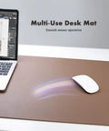 Double Sided Leather Desk Pad With Eco Cork Backing, Large 31.5 By 15.7 Inch Waterproof Desk Mat And Mouse Pad in use