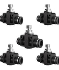 Five Pack One Quarter Inch Push To Connect Ball Valves For Pneumatic Air Control And Flow Speed Meter Airflow And Quick Shut Off 0 To 145 Psi Works With One Quarter Inch Tubing DIY Friendly For Quick Air Control Projects