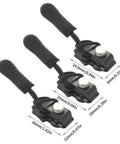 Zipper Repair Kit Puller Replacement Tool Three Piece Set With Easy Grip Design for repairing coats, jackets, bags, and more.