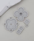 Fix Stuck Buttons Fast 4 Sets Conductive Silicone Directional Keypad Pads Replacement Kit For Nintendo DSi Handhelds, white silicone