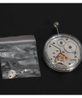 Manual Mechanical Watch Movement Replacement 17 Jewels Compatible With ST3620 6498 DIY Friendly, silver finish, parts in bag