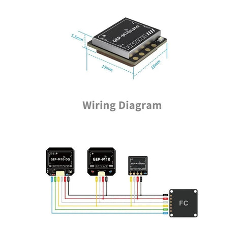 M10 Series GPS Module For FPV Drones And RC Planes M10nano M10 And M10 DQ wiring diagram and module dimensions