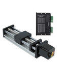 Heavy Duty Nema 23 Motor Sliding Table Kit With Linear Guide Rail And Precision Optical Axis Slide Stage For Dc 24v Cnc Workbench Beast Mode X Y Z Axis Profiling Rig Smooth Operator Build with motor driver.