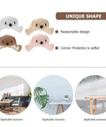 Silicone Corner Protectors For Furniture Set Of 8 With Cartoon Puppy Design Cushioned Edge Guards in four colors.