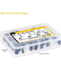272 Piece Alloy Steel Flange Hex Bolts And Nuts Kit For Furniture Assembly With Corrosion Resistant Coated Finish Beefy Heavy Duty Fasteners in plastic case