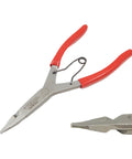 Lock Ring Pliers Set 9 Inch 3 Piece With Straight Right Angle And Thin Bent Curved Tips Made in USA Red Grips Smooth Spring Action