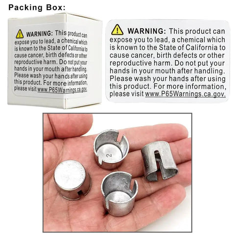 4 Piece Battery Post Shims Caps Adapters For Positive Or Negative Posts Terminal Sleeves And Repair Kits For Worn Or Damaged Or Loose Posts Auto Battery Terminal Repair Tools displayed with warning label on packaging box