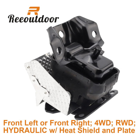 Beefed Up Engine Mount With Heat Shield For 2007 2013 Chevy Tahoe Suburban Avalanche Silverado Sierra Yukon Escalade 5.3L 6.0L 6.2L Built To Last With Rugged Rubber Vibration Absorption 1 Piece A5365HY shown with heat shield and mount plate