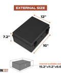 Extra Large Waterproof Outdoor Junction Box With Hinged Panel Cover, Weatherproof IP65 Electrical Enclosure Made From Durable ABS Plastic, 16 By 12 By 7.2 Inches.