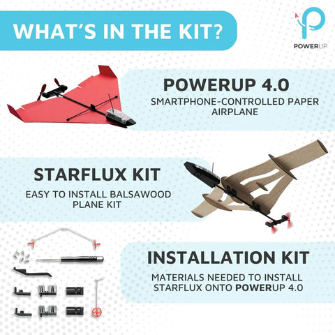 Components of StarFlux Dual Flight Balsa Wood RC Airplane Kit Build Fly And Flip Between Normal Stable Mode And Canard Agile Mode