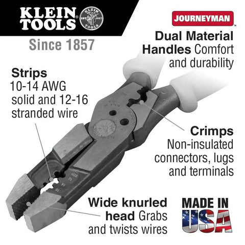All In One Hybrid Multitool Pliers For Pros, Do It All Wire Stripper Crimper Bolt Shearing, Wire Grabbing, Twisting And Looping Tool, Time Saving Utility, Made In USA, Durable Heavy Duty Construction