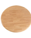 Top view of Thick Pine Lazy Susan Turntable 23.6 Inch wood serving tray designed for 360 degree swivel spin kitchen use.