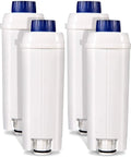 Water Filter Cartridges For DLSC002 Activated Carbon And Ion Exchange Softener Fits ECAM ESAM ETAM Pack Of 4 Front View