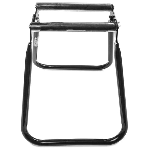Foldable Dirt Bike Lift Stand for Motocross MX - Portable Maintenance Stand with 16.5 Inch Lift, black metal frame