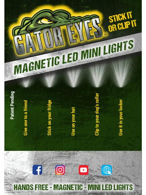 Multi-Use Mini LED Lights 5 Pack With Magnetic Clip And Hands Free Design, Portable Emergency Lighting For Camping, Hiking, Fishing, Hunting, Car Repairs And More
