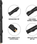Close-up of 7 Inch Short Antenna For Ford F150 F-150 2009-2026 Super Duty, featuring spiral design and copper screw.