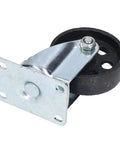 Tough As Nails 3.5 Inch Swivel Caster Wheel With Dual Bearings And Heavy Duty Cast Iron Frame for carts, featuring iron plate and wheel.