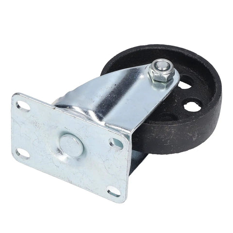 Tough As Nails 3.5 Inch Swivel Caster Wheel With Dual Bearings And Heavy Duty Cast Iron Frame for carts, featuring iron plate and wheel.