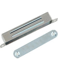 Magnetic Door Catch For Cabinets And Drawers Ultra Thin Stainless Steel Closet Latch with Strong Hold, shown on white background