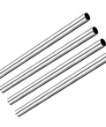 Four 304 stainless steel capillary tubes, 4 mm OD, 1 mm wall, 250 mm long; weldable round metal tubing